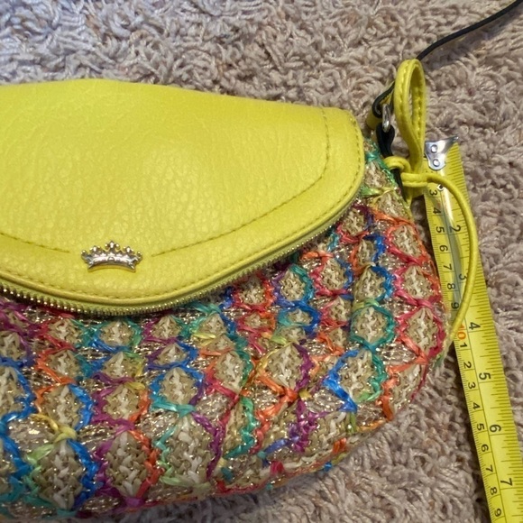 JUICY Couture Rainbow Woven Crossbody Adjustable Strap Y2K Colorful Ties - Picture 9 of 13